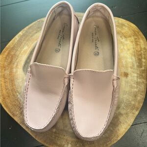 ENZO TESOTI Driving Loafer Flat Soft Pink Leather Womens Size 40